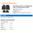 thumbnail image 2 of Floor Mat Set 4 Piece - Compatible with 2000 - 2013 GMC Yukon XL 2500 2001 2002 2003 2004 2005 2006 2007 2008 2009 2010 2011 2012, 2 of 2