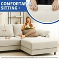thumbnail image 6 of HOMYEDAMIC Oversized Chenille Sectional Sofa with Ottoman, U Shaped Deep Seat Modular Couch, DIY Combination Modern Sectional for Living Room, 6 of 8