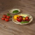 thumbnail image 2 of 100% Natural Handmade Woven Bamboo Basket Tray U Shape Holder Bulk Food Flat Shallow Basket, 2 of 8