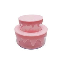 Gnwei Multi-Layer 1 Pack Clear Cake Box,Tall Cake Box Carrier, Tiered Transparent Cake Packaging Boxes 4 Inch, Round Cake Containers with Boards for Party(Clear Lid, Round 4inch)