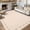 Beige, variant on HIWEAVER Pink 8' x 10' Washable Bow Scalloped Bordered Pattern Area Rug for Living Room Modern Non-Slip Indoor Throw Carpet Non-Shedding for Bedroom Home Decor