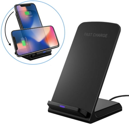 Acuvar Wireless Dual Coil Fast Charging Smartphone Stand Compatible with Apple iPhone Xs, Max, Xr, X, 8, 8 Plus, Samsung Galaxy S9, S8+, Note 9 and Other Wireless Charging Enabled (Best Wireless Charging Stand For Iphone X)