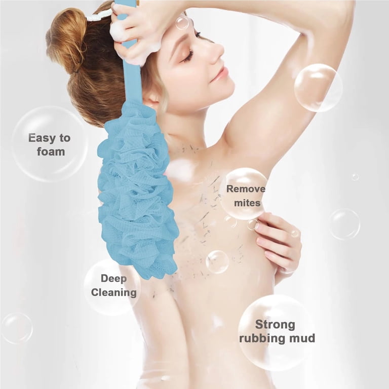 TSV Anti-Slip Long Handle Back Scrubber, Soft Loofah photo 2