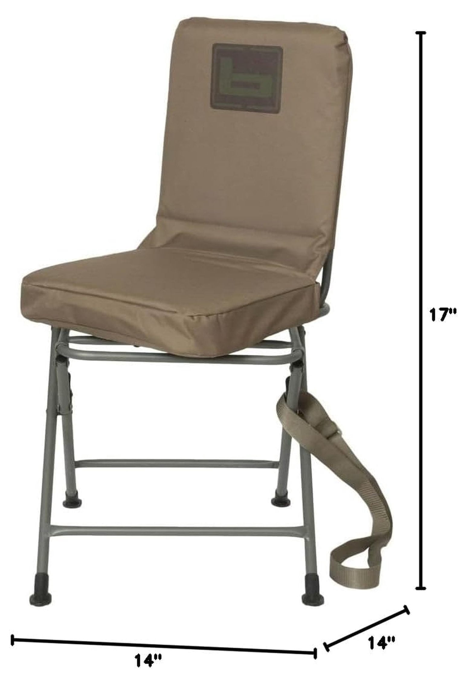 Swivel Blind Chair – 360° Silent Rotation, Adjustable Legs, Padded Seat for Hunting (Marsh Brown, Tall)