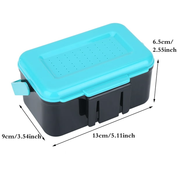 Peahefy Portable Durable Plastic Fishing Bait Holder Box Worm Earthworm  Lure Storage Case with Clip, Fishing Worm Box, Bait Box 