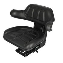 Seat Assembly - Grammer Style Vinyl Black fits John Deere 2030 2040 2355 2555 TY24764 fits Massey Ferguson 1672345M91 fits Ford D9NN400DB12B