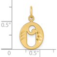 thumbnail image 4 of 14K Yellow Gold Diamond-Cut Letter O Initial Charm (Width 11.7) (Length 20) - Jbsp, 4 of 5