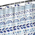 thumbnail image 3 of Blue Striped Geometric Pattern Shower Curtain 36"x72" ,Bathroom Decorative Shower Curtains Set with 12 Hooks,Modern Waterproof Washable Shower Curtain, 3 of 6