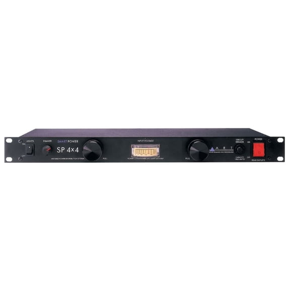 ART Eight recept (4xreg   4xAC adap) single meter (Voltage) – dual pull-out lamps – 1U