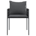 thumbnail image 2 of vidaXL Garden Chairs with Cushions 2 pcs Black 54x61x83 cm Poly Rattan, 2 of 5
