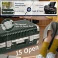 thumbnail image 3 of 20" Carry On Luggage with Spinner Wheels & TSA Lock,Aluminum Frame Zipperless Hard Shell Suitcase, 22x14x9 Airline Approved, Green,AL1377, 3 of 11