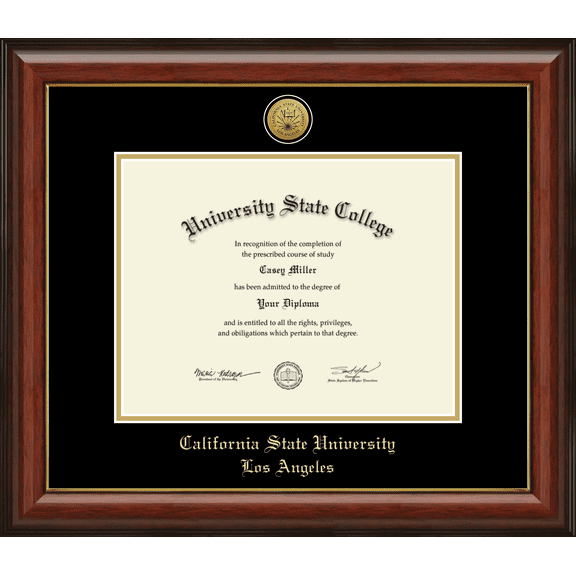 California State University Los Angeles Diploma Frame, Document Size 11" x 8.5"