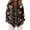 Black, variant on Women's Halloween Printed Long Sleeve Button Down Shirt Casual Fit Collared Top Blouse with Cute Witch Cat & Crescent Moon Print Lightweight Breathable for Halloween Party Costume Black S