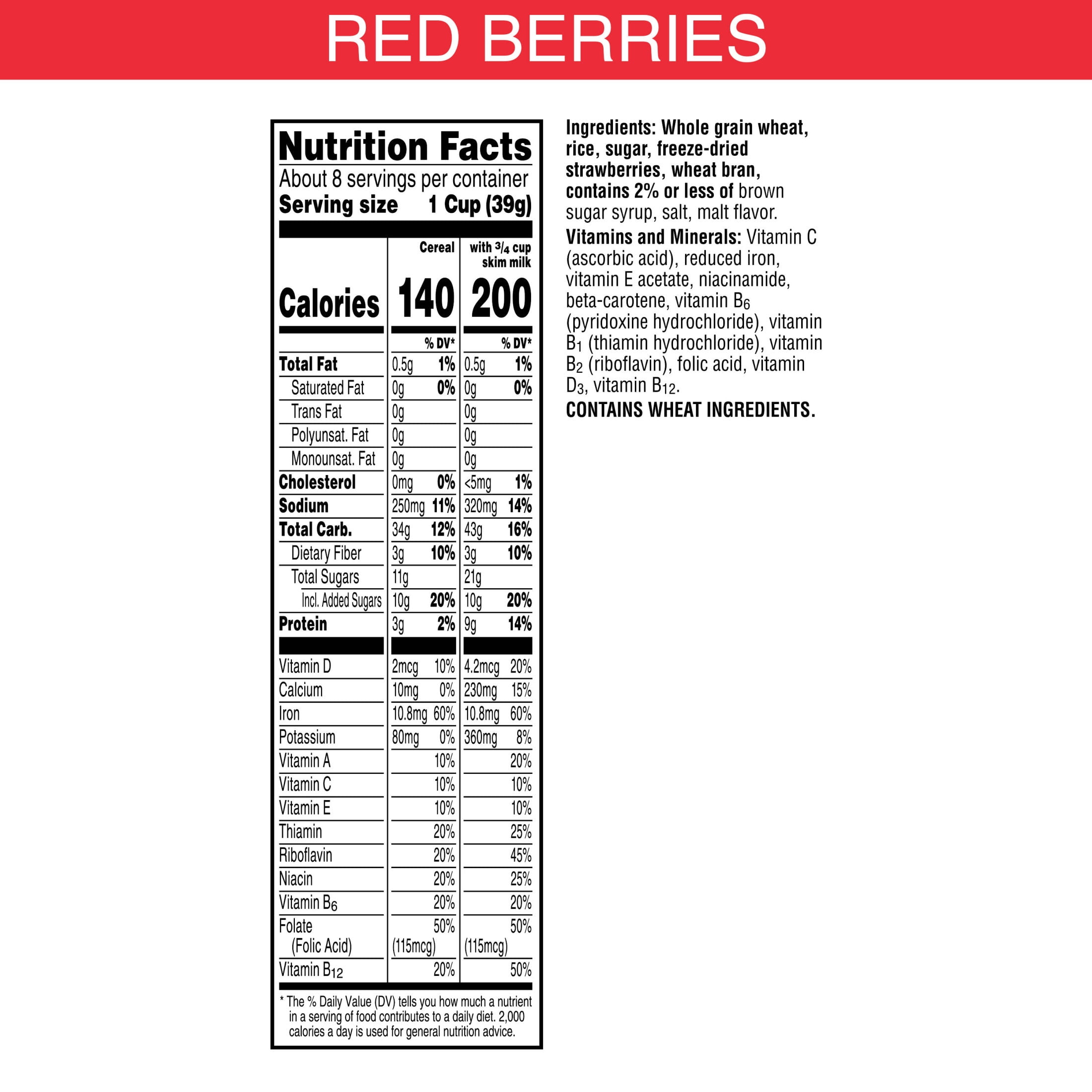 (10 pack) Kellogg's Special K Red Berries Breakfast Cereal, Good Source of Fiber, 11.4  oz
