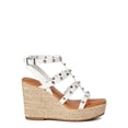 thumbnail image 5 of Time and Tru Women’s Studded Strap Wedge Sandals, Wide Width Available, 5 of 6