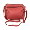 thumbnail image 3 of Tuobarr Crossbody Bags for Women Trendy, Three Layer Leather Shoulder Bag Small Size Large Capacity Card Bag Fashion Bag Soft Leather Red, 3 of 5