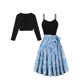 thumbnail image 1 of Mini Vestido de Verano de la Moda de las Mujeres Impreso Camis sin Mangas Cuello en V, Vestido Casual para Diario Y Vacaciones, 1 of 1