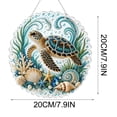 thumbnail image 5 of Clearance! Ocean Pearl Art DIY Hanging Ornament Kit, Sea Turtle Coastal Diamond Art Kit with Complete Tools, Sparkling Rhinestone Bead Craft Gift for Friends and Family, Sea Turtle, 5 of 7