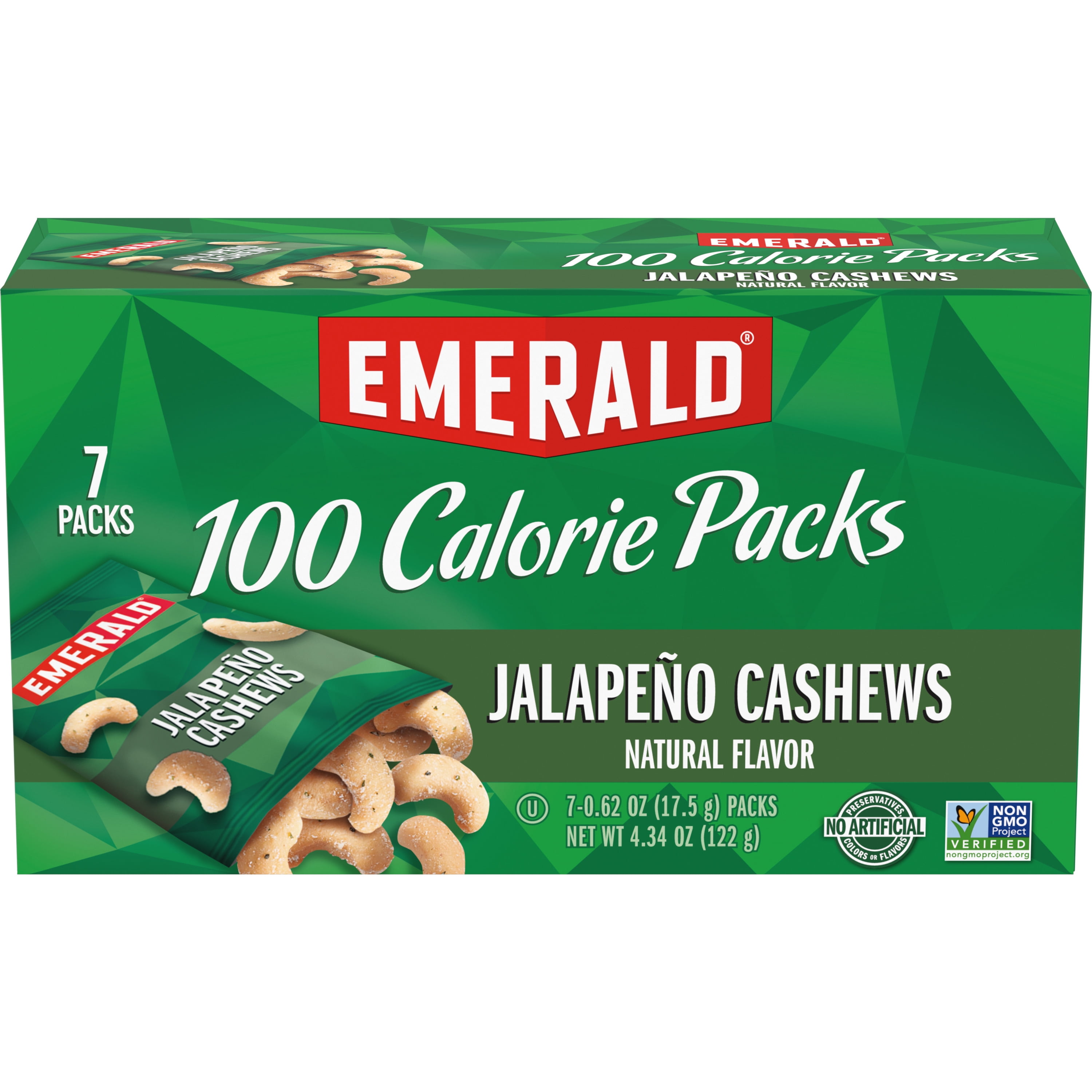 Emerald Nuts Jalapeño Cashews, 100 Calorie Pack, 0.62 Oz