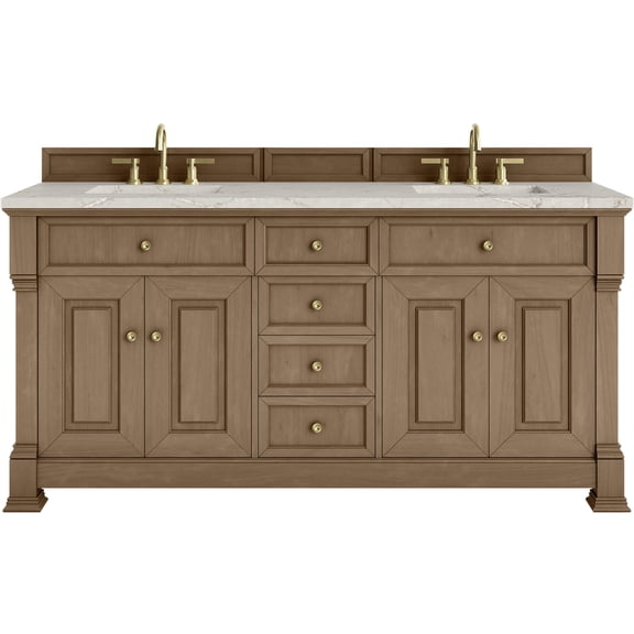 James Martin Vanities 547-V72-3Vsl Brookfield 72" Free Standing Double Basin Vanity Set -
