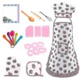 thumbnail image 1 of Ensemble de Cuisson 17 Pcs pour Enfants, Ensemble de Cuisson Mignon, Jouet de Cuisine, Tablier, 1 of 5