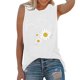 thumbnail image 1 of Camisetas sin mangas para mujer, chaleco fino de verano con estampado de margaritas y girasoles, chaleco sin mangas de manga corta, Jersey holgado informal, camisetas tipo túnica Fridja  qr1929, 1 of 6