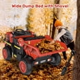 thumbnail image 4 of TOKTOO 12V Powered Ride on Dump Truck w/ Electric Dump Bed, 19-inch Wide Seat Ride on Car for Kids-Red, 4 of 9