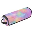 thumbnail image 2 of Hair Tool Organizer Bag with Heat Resistant Mat Removable Travel Storage Case for Hot Air Brushes Curling Irons Rainbow Flower Pattern, 2 of 8
