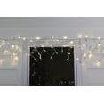 thumbnail image 2 of Northlight LED Wide Angle Icicle Christmas Lights - Warm White - 5.5' White Wire - 100ct, 2 of 3