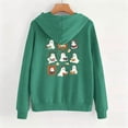 thumbnail image 6 of Hurxie Sweatshirt Hoodies Halloween for Women Graphic Pullover Top Green,S, 6 of 7