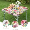 thumbnail image 4 of Pioneer Flower Floral Print Pattern Square Fitted Tablecloth with Elastic Edge,Square Table Cover,Washable Elastic Table Cover for Home Kitchen Party Decor 34"x34", 4 of 6