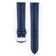 thumbnail image 2 of Hirsch Kansas Smooth Leather Watch Strap - Blue - L - 20mm - Silver Buckle, 2 of 9