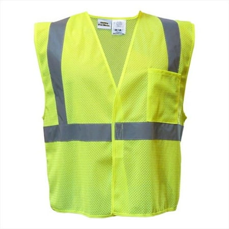 

Utility Pro Men s Reflective Class 2 Safety Hi Vis Mesh Vest Yellow Large