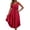 Nightgown Red, variant on TrendOFT Long Nightgown for Women Silk Satin Sleepwear Lace V Neck Night Dress Black One Size