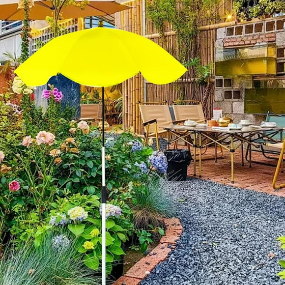 Sombrilla para plantas de exterior, cubierta de sombra decorativa, fácil de instalar, ajustable, para jardín, parterres de interior Amarillo