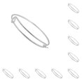 thumbnail image 2 of Qarigey expandible, de alambre en blanco retráctil que combina con todo, adorno corporal, regalos perfectos para mujeres y niñas, plata plata abierta 10Conjunto, 2 of 6