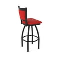 thumbnail image 2 of 870 Hadleigh 30" Swivel Bar Stool with Black Wrinkle Finish and Canter Red Seat and Back, 2 of 5