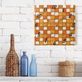 thumbnail image 5 of Square Wall Clock Silent Non-Ticking Battery Operated Retro 7.78" Clock for Bedroom Living Room Decor Squares with Smiling Pumpkins, 5 of 9