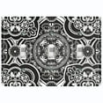 thumbnail image 1 of Metal Light Switch Plate Cover Mandala Black White Floral Tile Pattern Damask MDL082, 1 of 13