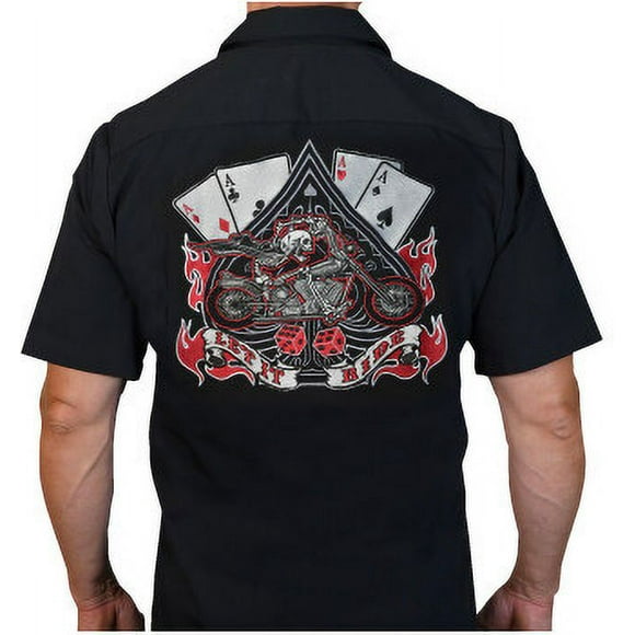 Lethal Threat Let It Ride Work Shirt (XXX-Large) (Black) 3X-Large