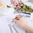 thumbnail image 4 of Qianfeng 6 Pcs Glitter Pens with Rhinestone for Wedding Favors, Black Ink Ballpoint Pen 1.0mm Point, 4 of 11