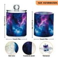 thumbnail image 5 of Yayeee 4 Pack Qtip Holder Bathroom Cotton Swab Canister with Lid Clear Dispenser Set, Galaxy Pattern, 5 of 6