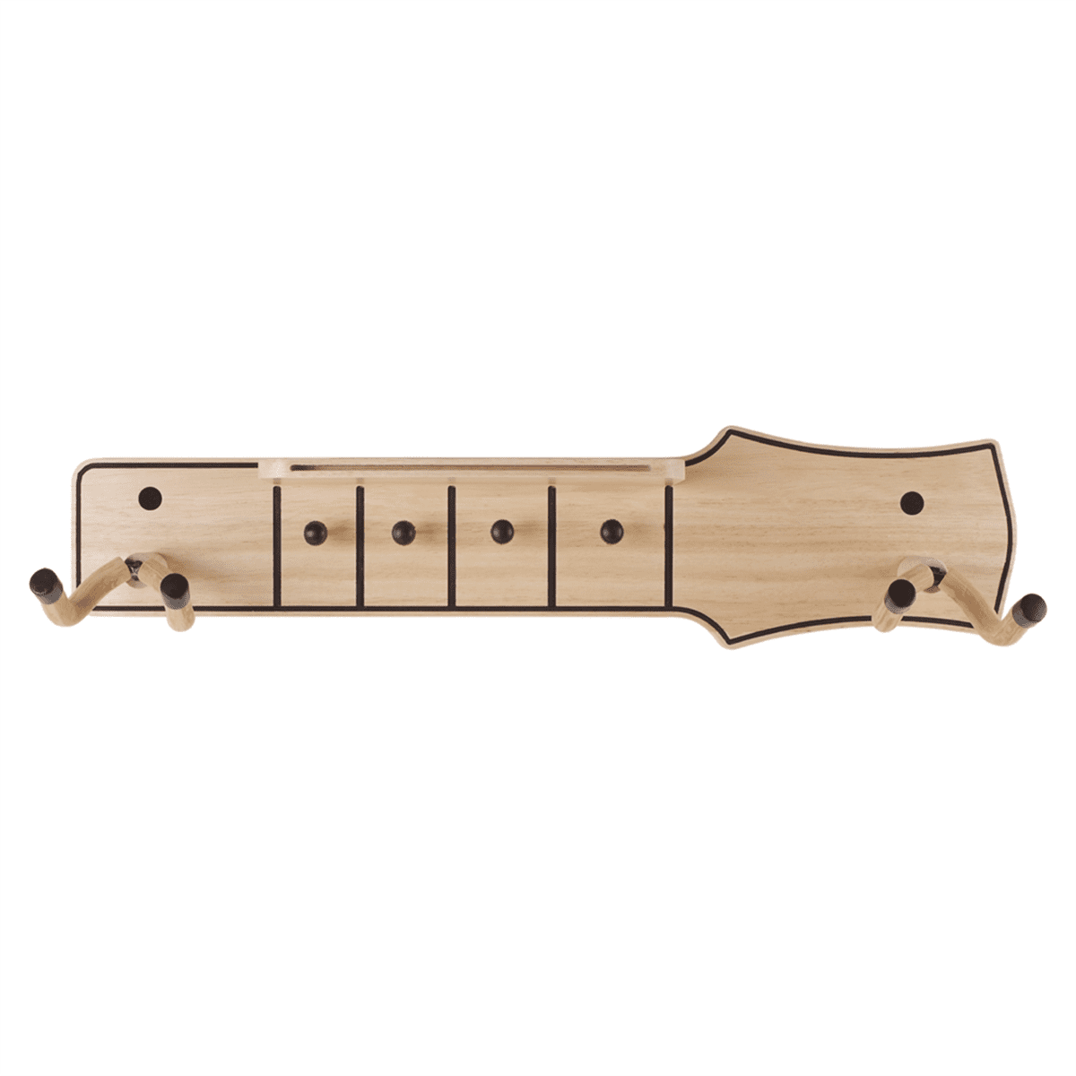 Guitar Wall Mount Wood Guitar Wall Hangers with Pick Holder for Acoustic or Electric Guitars,Ukulele,Bass Style 2,1 x Guitar Wall Mount,Wood Color