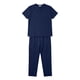 thumbnail image 4 of Ceisia Men's Solid Color Medical Scrubs Set V-Neck Short Sleeve Top Multi-Pocket Cargo Pants for Healthcare Workers Dark Blue S Gifts, 4 of 8