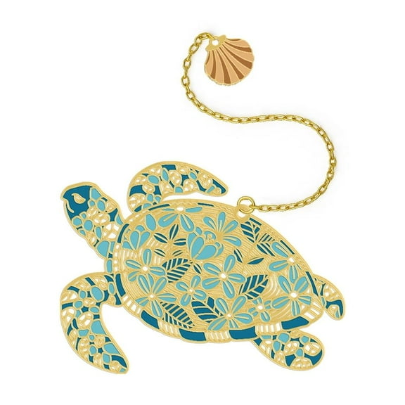 WIRESTER Metal Bookmark with Pendant – Sea Turtle Design, Gift for Women, Readers, Teachers
