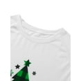 thumbnail image 5 of Miaouyo Family Matching Christmas Pajamas Set Long Sleeve Christmas Tree  Letter Print Tops Green Plaid Pants Sleepwear Outfits, 5 of 10
