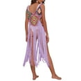thumbnail image 4 of hirigin Women's Bikini Cover Cutout Beach Sleeveless Swimwear Hollow Out Tassels Summer Dress, 4 of 6
