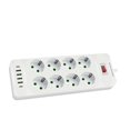 thumbnail image 3 of 8Holes EU Plug AC Socket Multi Tower Power Strip 2M Extension Cable Electrical Outlet Smart USB Socket with Switch, 3 of 5