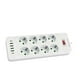 thumbnail image 2 of 8Holes EU Plug AC Socket Multi Tower Power Strip 2M Extension Cable Electrical Outlet Smart USB Socket with Switch, 2 of 5