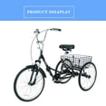 thumbnail image 4 of CLEARANCE! 20 Inch Adult Folding Tricycles 3 Wheel W/Installation Tools with Low Step-Through, Large Basket, Foldable Tricycle for Adults, Women, Men, 4 of 8